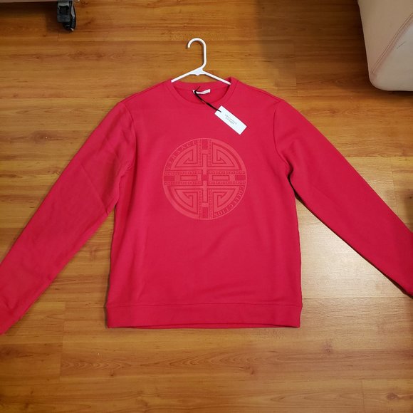 Versace Collection Other - Rare Versace Collection Greek Logo Red Sweater